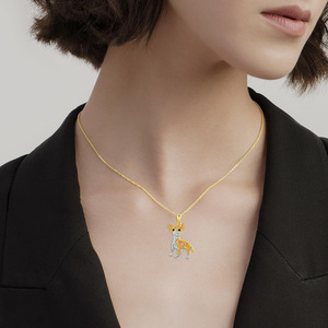 Livraison rapide - <span class=keywords><strong>Collier</strong></span> pendentif <span class=keywords><strong>Chihuahua</strong></span> en or simple et mignon avec incrustation de strass, accessoires de bijoux polyvalents à la mode pour femmes - Product Image 5