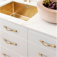 Poignée de meuble antique en aluminium de style européen pour armoire de chambre à coucher