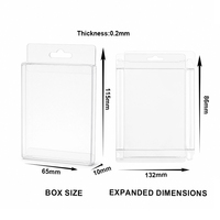 Boîte d'emballage pour accessoires mobiles en PET transparent avec trou Euro pour affichage, étui transparent pour produits numériques 3C avec numéros latéraux en relief