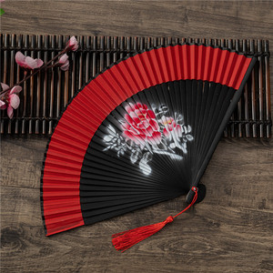 Con pintura ecológica para TikTok Didi Dance Wedding Red Dance Red Bamboo Dance Cheongsam Fan - Product Image 4