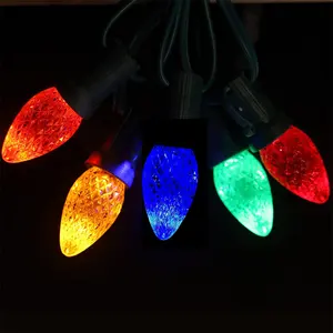 Christmas E12 Base Faceted LED C7 Multi Replacement Light Bulbs