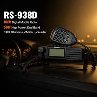 Amplificateur de puissance HF RS-938D 50W/25W 136-174/400-470MHz, commutateur de bande automatique, 4 niveaux de gain, protection contre les surtensions et la surchauffe, linéaire
