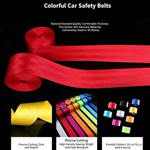 Accesorios de Modificación del Color del Cinturón de Seguridad del Automóvil, Extensión de Cinturón de Seguridad Universal de 48 cm, Cinta de Nailon Estándar para Automóvil - Product Image 6