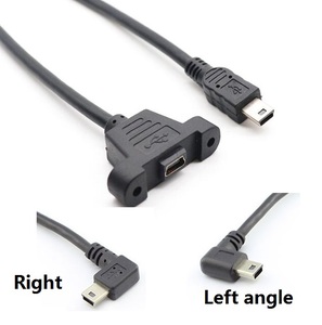 <span class=keywords><strong>Cavo</strong></span> <span class=keywords><strong>USB</strong></span> 2.0 Mini B Maschio a Mini B <span class=keywords><strong>Femmina</strong></span> con Viti, Montaggio a Pannello, 30 cm, Nero - Product Image 2