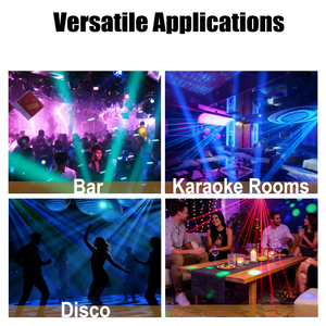 ไฟดิสโก้ LED แบบขายส่ง สำหรับงานดีเจ รูปทรงผีเสื้อ 3in1 RGBW เลเซอร์ สโตรบ DMX512 รีโมทคอนโทรล ค่า CRI สูง <span class=keywords><strong>90</strong></span> เหมาะสำหรับงานแต่งงาน ปาร์ตี้ คลับ บาร์ ร้านคาราโอเกะ - Product Image 4