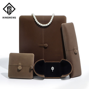 Nhà Sản Xuất Bán Buôn Nhung Đôi Mở Hộp Đồ Trang Sức, Vòng Mặt Dây Chuyền Vòng Cổ, Đồ Trang Sức Ngọc Trai Nhung Bao Bì Hộp - Product Image 1