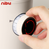 NIBU Moulin à Café Électrique Quantitative et Réglable pour Espresso, Broyeur de Grains 64MM
