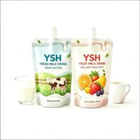 YSH Offre Spéciale : Sachet Doypack en plastique avec bec verseur et film de lamination brillant pour emballage de lait et boissons, destiné aux fournisseurs
