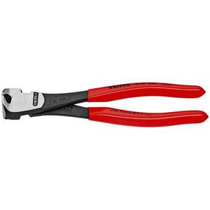 KNIPEX - 67 01 160 Pince coupante à haut effet de levier noir atramentisé noir atramentisé, tête polie, poignées plastifiées - Product Image 1