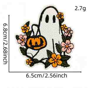 Patchs brodés thermocollants fantômes mignons pour Halloween - Product Image 5