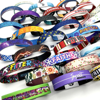 Bracelets promotionnels réutilisables pour événements avec logo personnalisé, puce RFID NFC 213, contrôle d'accès, bracelet extensible en tissu NFC