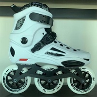 Patins à roulettes de slalom en ligne pour adultes, grande taille 3*110 mm, patins de course avec cadre en aluminium, châssis en PP, chaussures de patinage avec roues en PU