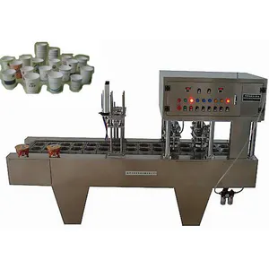 Fully Water Plastic Yoghurt Cup Filling Sealing Machine Liner Automatic Filling Sealing Machine