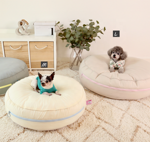 Disesuaikan keren merasa bulat bantal tempat tidur anjing tidak lengket rambut lembut dan nyaman dapat dibongkar untuk kucing kecil anjing - Product Image 5