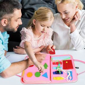 Tablero de Actividades de Fieltro, Juguete Educativo Montessori para Niños de 1 a 3 Años, Juguete de Aprendizaje Plegable, Juguete de <span class=keywords><strong>Terapia</strong></span> <span class=keywords><strong>Ocupacional</strong></span>, Diseño Portátil - Product Image 6