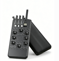 Batterie externe LGC L-1203B 10000mAh à chargement sans fil avec ventouse, conception magnétique, 4 câbles, entrée/sortie Type-C, protection contre la surcharge