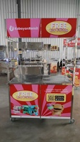 Chariot de Restauration Commercial en Acier Inoxydable, Porte-Glace, Chariot de Vente Alimentaire à 4 Roues, Dimensions Personnalisables, Revêtement d'Étagère, 220V