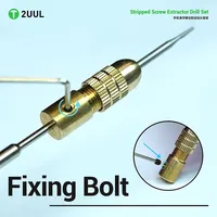 2UUL SD90 Extracteur de vis à têtes cassées, jeu de forets pour la réparation rapide des vis de cartes mères de téléphones et de PCB