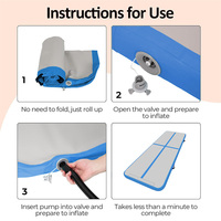Tapis de gymnastique gonflable personnalisé pour la gymnastique, 3M 4M 5M 6M, avec pompe à air, pour les clubs, les écoles et l'usage domestique