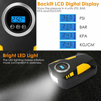 DC12V LED Lumières Pneus De Voiture Gonflable 12v Pompe À Air Numérique Automatique Gonfleurs De Pneus Compresseur D'air Machine Gonfleur De Pneu De Voiture