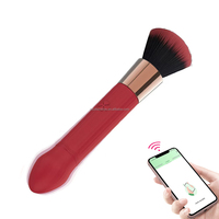 APP-gesteuerter Elektrischer Make-up-Pinsel, Wiederaufladbarer Kosmetikpinsel Weicher Make-up-Pinsel Vibrator Reise-Make-up-Pinsel Diskretes Spielzeug