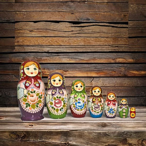 5 6 7 couches personnalisé main peinture Souvenir fabriqué <span class=keywords><strong>bois</strong></span> Matryoshka Babushka russe poupées gigognes pour enfant cadeau - Product Image 2