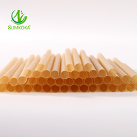 Sumkoka Vente en gros 100% pailles de canne à sucre biodégradables Paille de bagasse compostable écologique 6/8/12mm Paille jetable