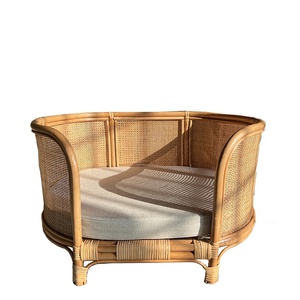 Lit pour <span class=keywords><strong>chat</strong></span> et chien en rotin <span class=keywords><strong>nordique</strong></span> respirant tressé avec fonction photo pour enfants, aucun assemblage requis - Product Image 5