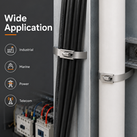 Attache-câble en acier inoxydable de qualité 304, surface polie, non magnétique, longueur 400/500 mm, multi-usages, fixation sécurisée, autobloquant