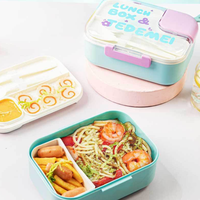 Boîte à lunch à 2 compartiments, chauffable au micro-ondes, de qualité alimentaire, résistante aux hautes températures, scellée, grande capacité, pour le camping