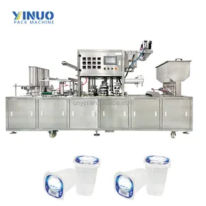 Automatic Mineral Water Liquid Plastic Cup Filling And Sealing Packing Machine For Sealing Cup Packaging Line Equipment