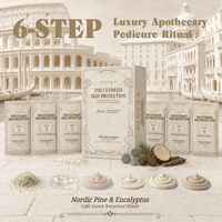 Kit de Pédicure Nordique Pin & Eucalyptus – Ensemble Complet 6 Étapes pour Soin des Pieds – Hydratation Intense, Élimination des Callosités et Talons Fissurés – Boîte Pédicure