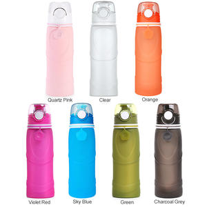 Bouteille de shaker à protéines personnalisée en silicone pliable sans BPA Kean Squeeze - Product Image 2