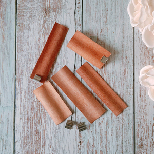 Wholesale Large 19mm 20mm Smokeless Crackling Natural Cherry Wood <b>Wick</b> With Metal Base For Wide Diameter Jar <b>Candle</b> - Product Image 4
