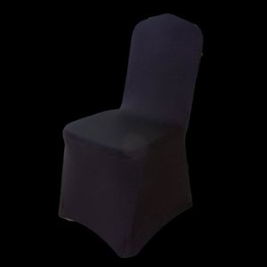 Housse de chaise de banquet élastique lavable noire écologique, prix usine 2023 - Product Image 1