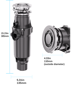 Broyeur de déchets alimentaires électrique domestique Javish de haute qualité, 0,75 CV, technologie silencieuse, alimentation continue - Product Image 3