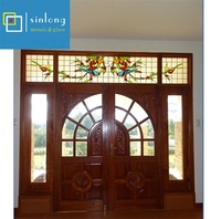 Panneaux de vitraux latéraux pour porte d'entrée - Éclairage extérieur étanche pour hôtel