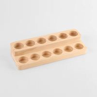 Support de rangement en bois pour aromathérapie, présentoir d'huiles essentielles, boîte de rangement cosmétique, support pour flacons de parfum - Artisanat à motifs