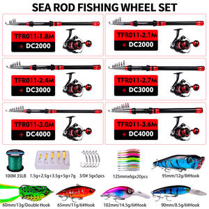 <span class=keywords><strong>Pas</strong></span> <span class=keywords><strong>cher</strong></span> Nouveau Spinning Télescopique <span class=keywords><strong>Canne</strong></span> À Pêche Et Moulinet Combo Kit Ensemble Avec Flotteurs De Pêche Et Hameçons De Pêche Combo Blister Paquet - Product Image 3