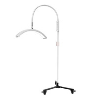 Lampe de beauté LED demi-lune de 16 pouces sur roulettes, lumière de protection oculaire pour extensions de cils, tatouage, sourcils