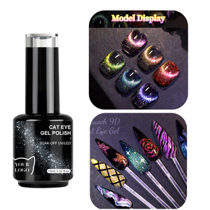 Nagelbenodigdheden Oem Private Label Langdurige 15Ml Magnetische Regenboog Peackon 9d Cat <span class=keywords><strong>Eye</strong></span> Nagellak - Product Image 2