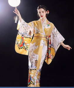 Nouvelle robe de chambre <span class=keywords><strong>kimono</strong></span> japonaise en satin à manches longues pour femme, <span class=keywords><strong>grande</strong></span> <span class=keywords><strong>taille</strong></span>, populaire sur TikTok, idéale pour la maison - Product Image 5
