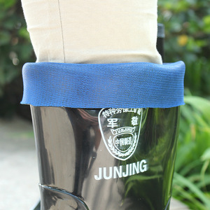 Junjing Coffee <b>Boot</b> Mid-Calf <b>Black</b> Rubber <b>Work</b> Safety Rain <b>Boots</b> Reflective Non-Slip Industrial Mining - Product Image 4
