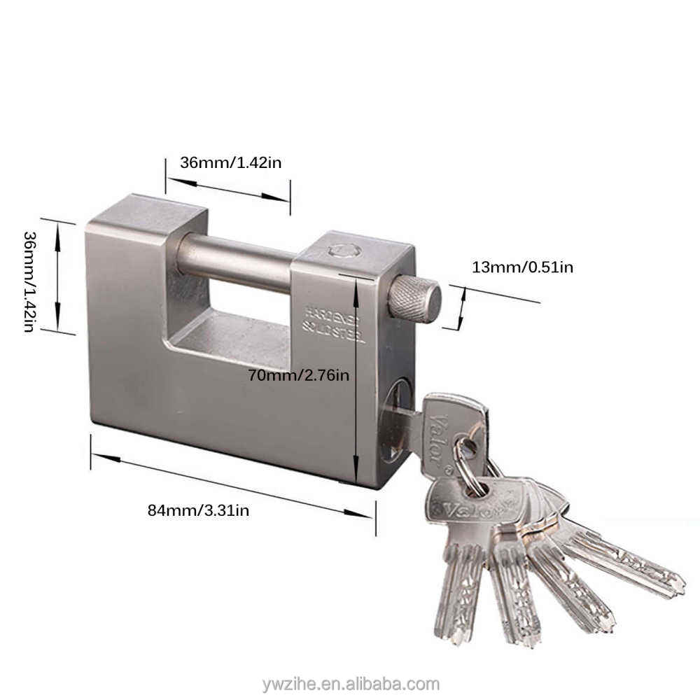 Lucchetto A Catena Super Resistente 1.1 Kg - Per Container, Garage E Capannoni, Con 5 Chiavi