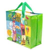 Sacs de courses réutilisables en PP tissé personnalisés, surface laminée, écologiques, usage industriel, sac de courses, résistant à l'humidité, robuste