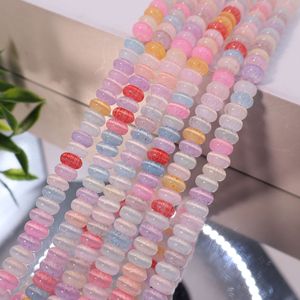 Cuentas espaciadoras de cymofano estilo dopamina de 3*6mm de colores, cuentas de piedra ojo de gato - Product Image 6