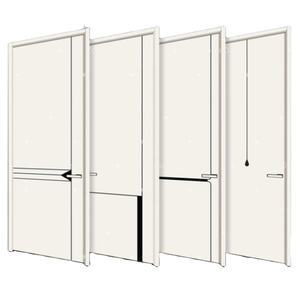Porte en bois Mdf mélamine pour intérieur de maison Design moderne Porte écologique hôtel avec serrure intelligente - Product Image 1