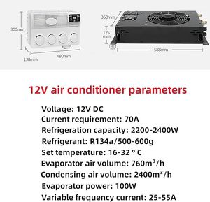 TELCOOL 12/24V Air Conditioner Hidden Underbody RV Air Conditioner/DC Silent air Conditioner for Trailers, Campers, Trucks, <strong>Vans</strong> - Product Image 5