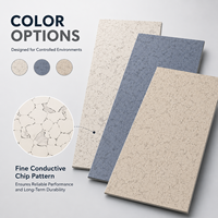 Carrelage de sol en vinyle PVC conducteur ESD 600x600mm (2mm/3mm) |   Revêtement de sol antistatique pour salle blanche et laboratoire électronique