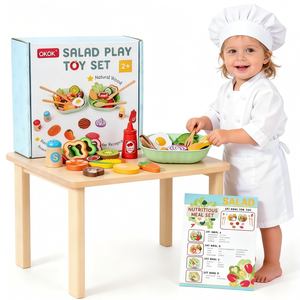 Ensemble de <span class=keywords><strong>cuisine</strong></span> Montessori personnalisé en gros pour jeu <span class=keywords><strong>d</strong></span>'imitation, jouets de <span class=keywords><strong>cuisine</strong></span> avec ensemble de fruits et légumes pour enfants, OEM - Product Image 1